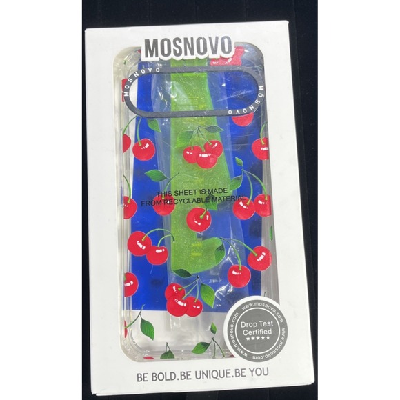 MOSNOVO Phone Case Google Pixel 9 Pro Clear Military Grade Bumper Cherries Cover - Picture 2 of 3